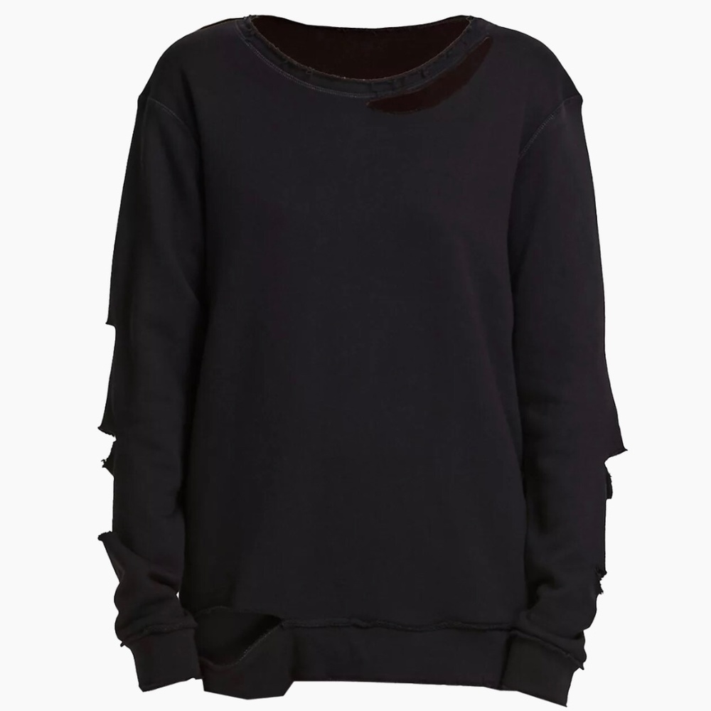 Alala size medium distressed black sweatshirt.